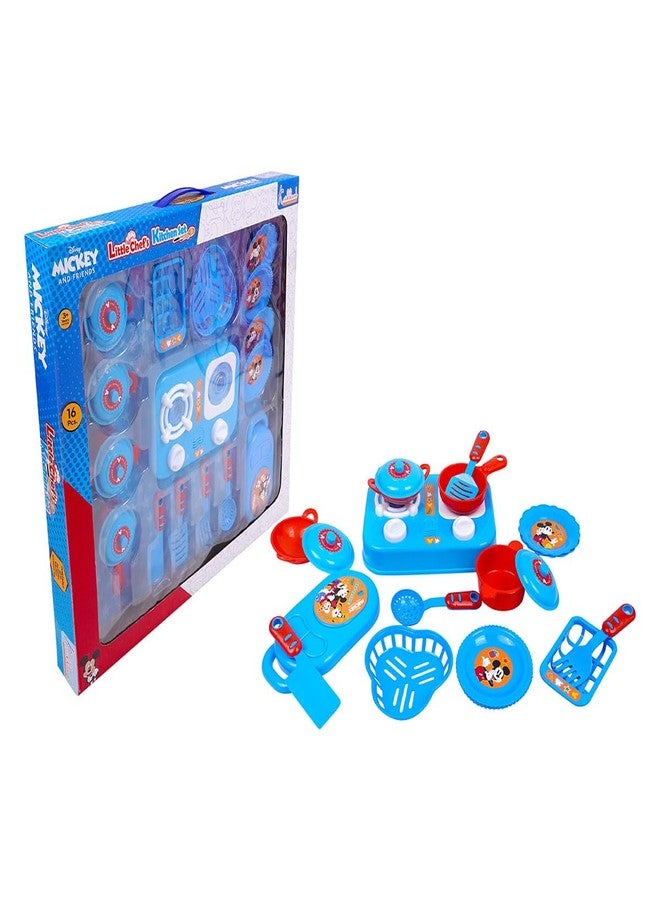 Kriiddaank Mickey Mouse Theme Little Chef's Kitchen Set - Pretend Play Interactive Cooking Set. | Pretend Play Kitchen Set | Cooking & Baking Fun for Kids - Image 1